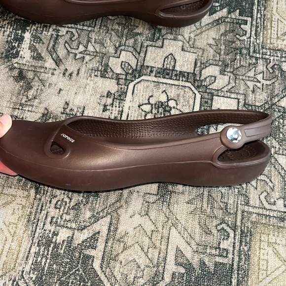 Crocs women’s Olivia brown sling backs size 11 - Picture 3 of 8